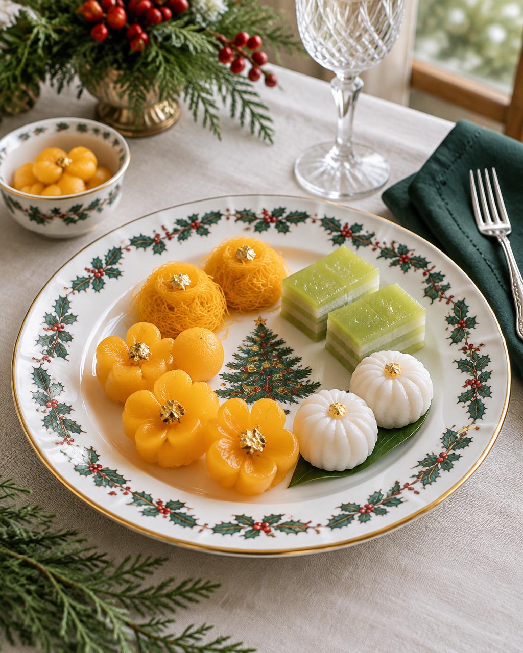 ขนมไทยบนจานลายเทศกาล — Thai dessert celebration styling inspiration